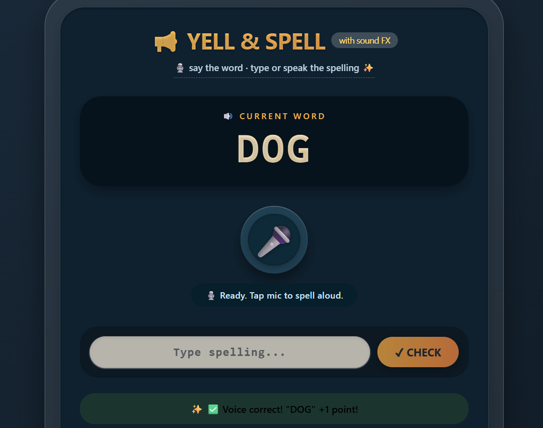 Yell and Spell